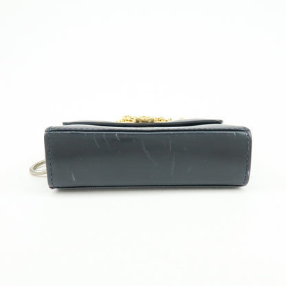 Salvatore Ferragamo Gancini Leather, Navy, Leather, Crossbody Bag