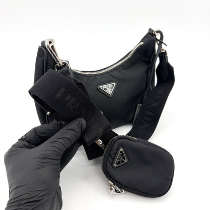 Prada Re-Edition 2005 Tessuto, Black, Nylon, Shoulder Bag