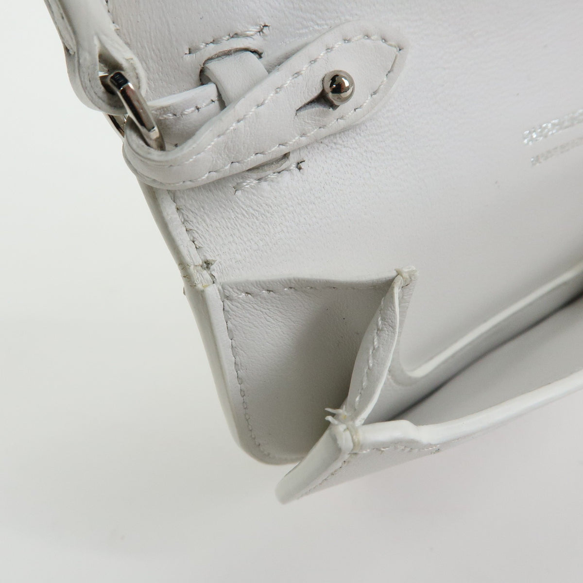 Burberry Olympia Flap Leather, White, Leather, Handbag