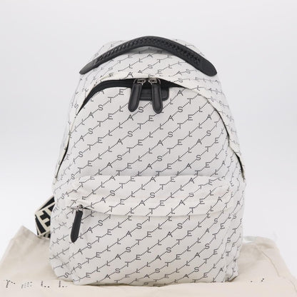 Stella McCartney Falabella Go Monogram Monogram Canvas, White, Nylon, Backpack
