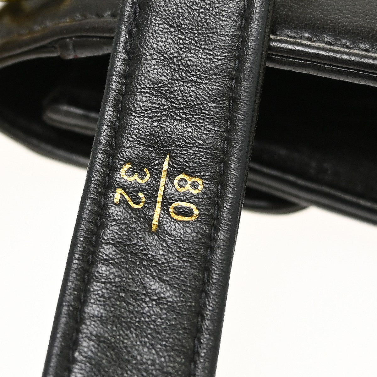 Chanel Vintage Button Waist Bag Quilted Lambskin, Black, Leather, Clutch