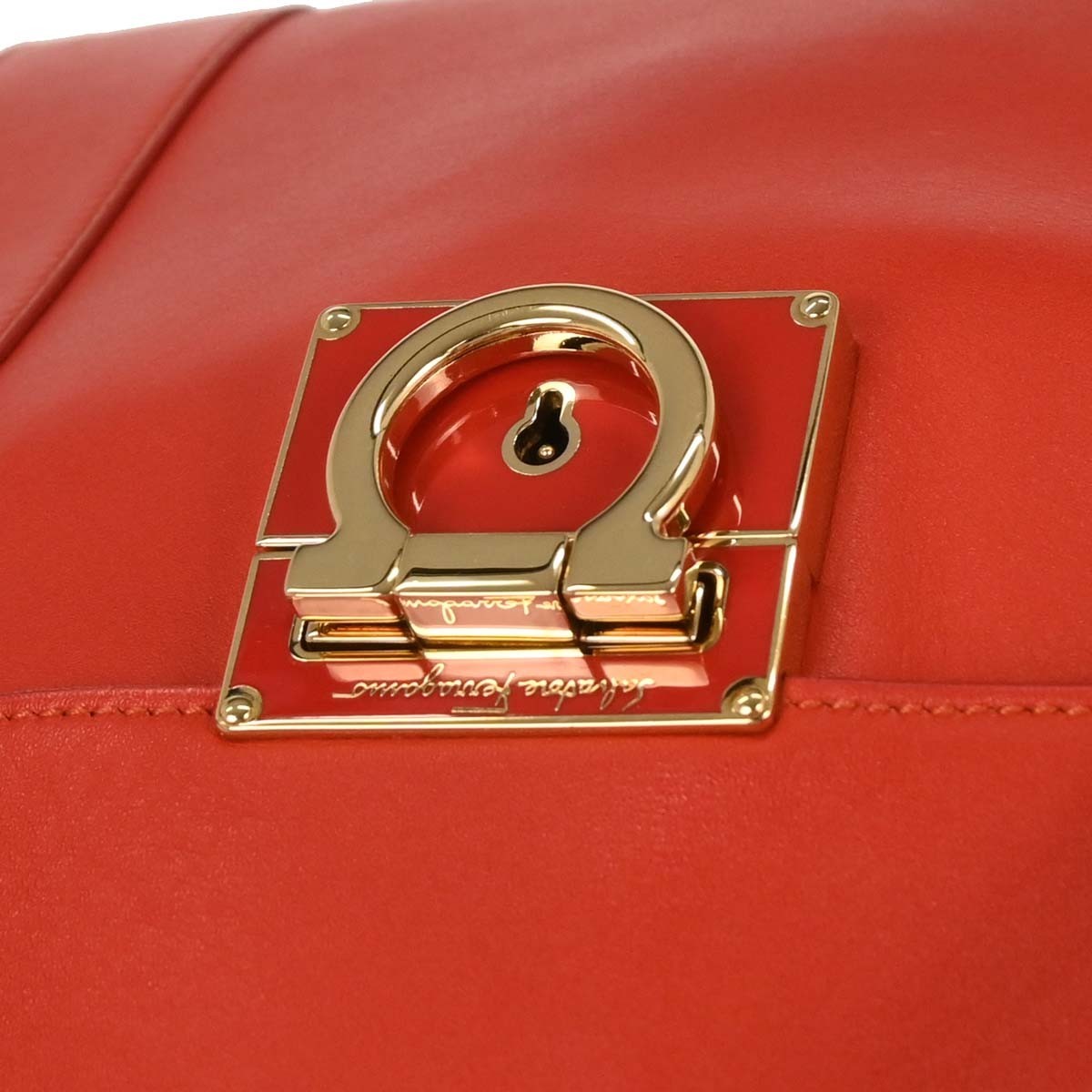 Salvatore Ferragamo Sookie Satchel Leather, Red, Leather, Handbag