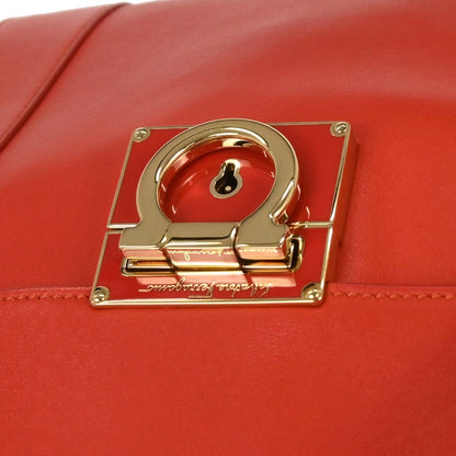 Salvatore Ferragamo Sookie Satchel Leather, Red, Leather, Handbag