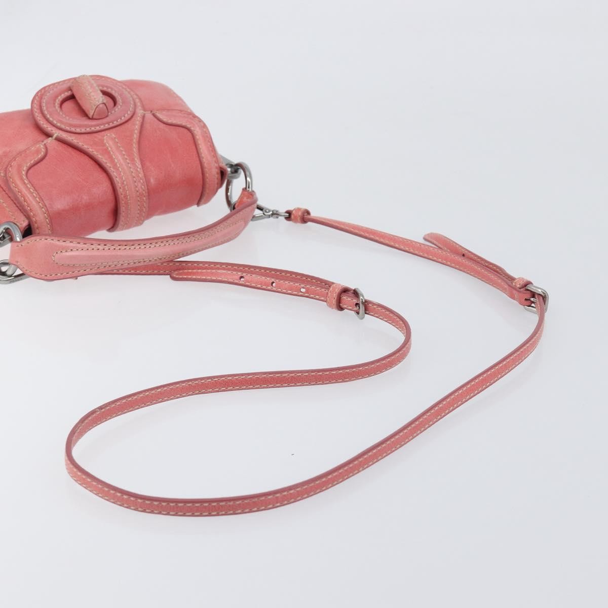 Prada Turnlock Flap Soft Calf, Pink, Leather, Shoulder Bag