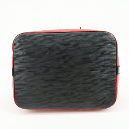 Louis Vuitton Bicolor Petit Noe Epi Leather, Red, Leather, Handbag