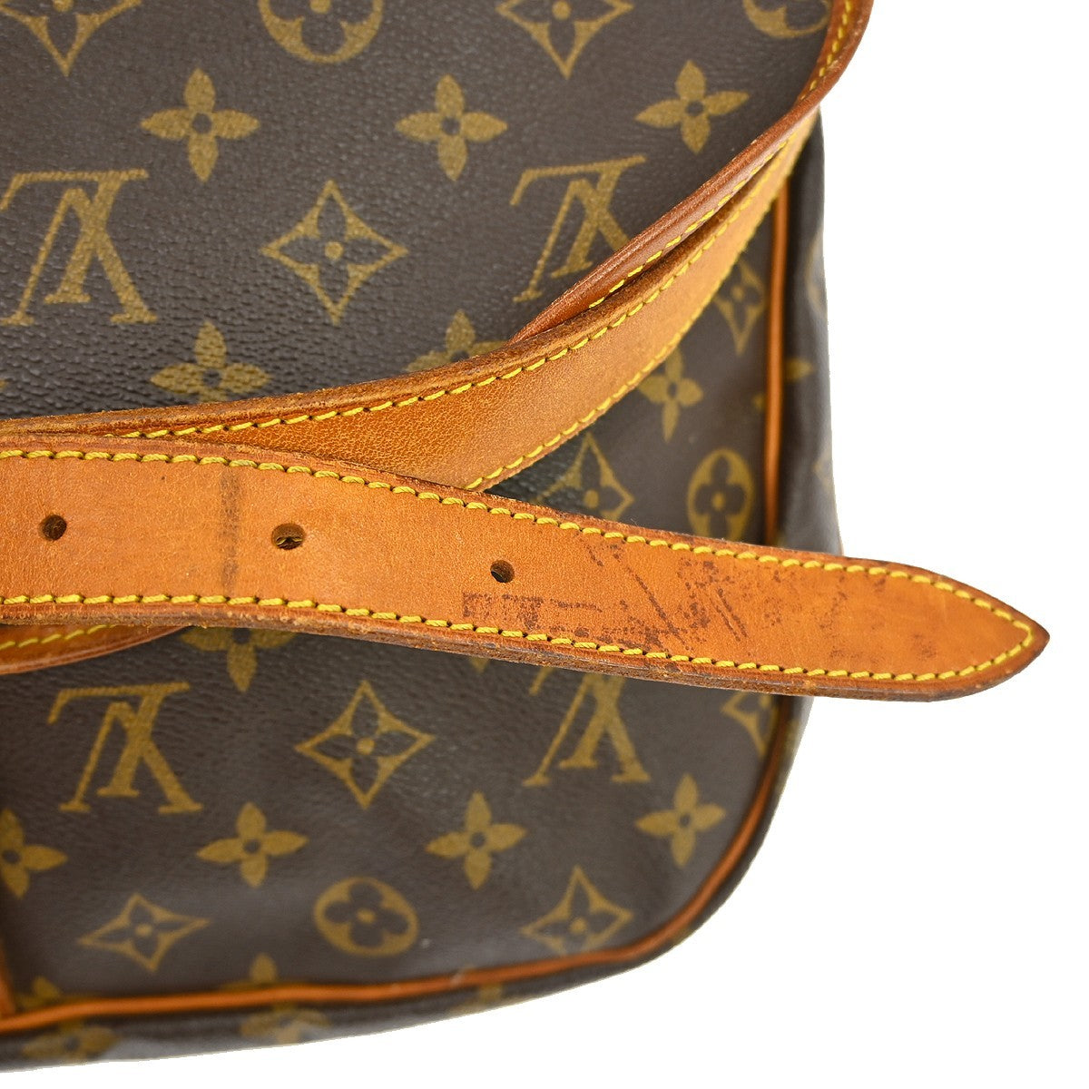 Louis Vuitton Saumur Monogram, Brown, Canvas, Shoulder Bag