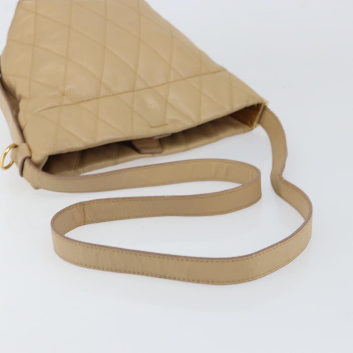 Givenchy GV Bucket Quilted Leather, Beige, Leather, Shoulder Bag