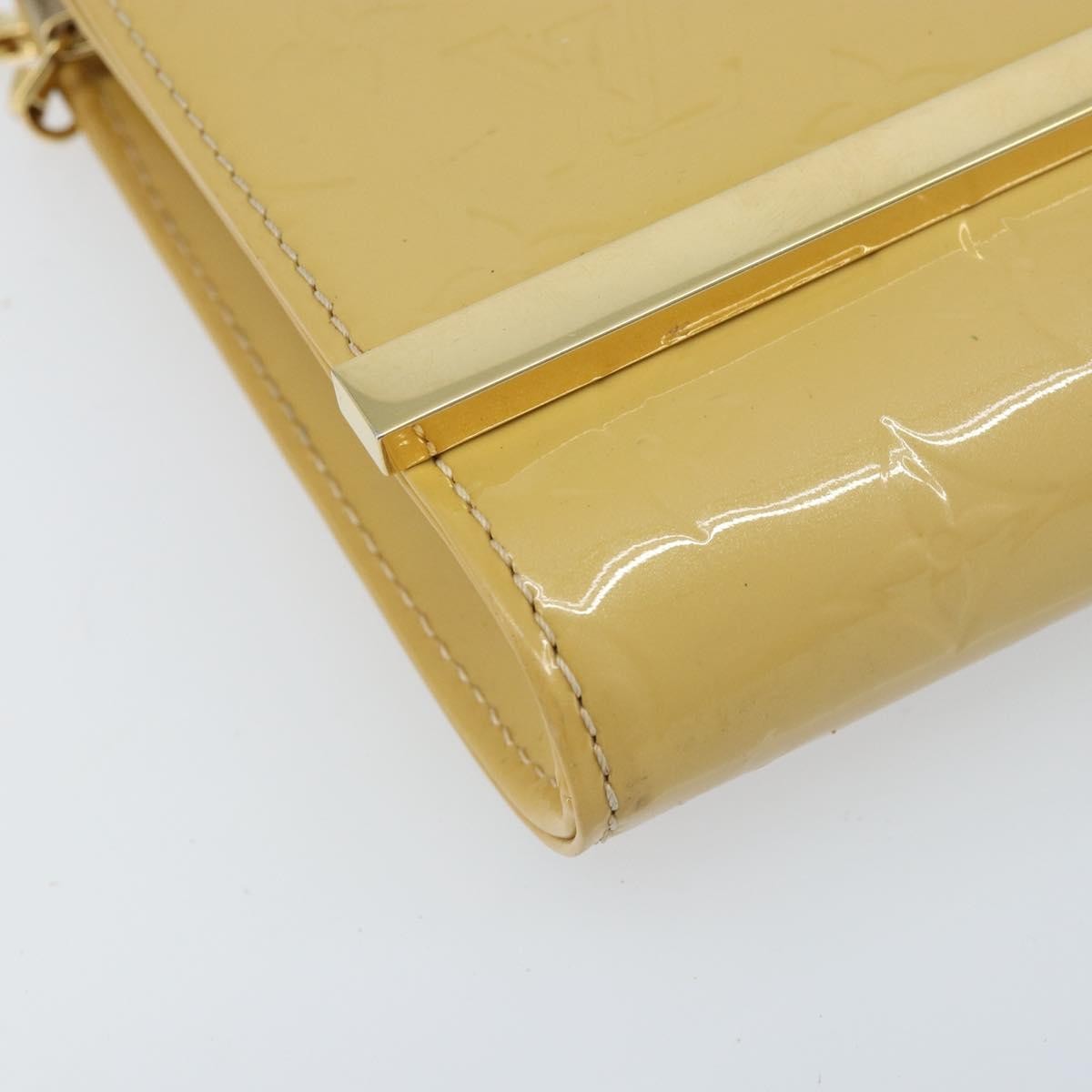 Louis Vuitton Ana Monogram Vernis, Yellow, Patent Leather, Handbag