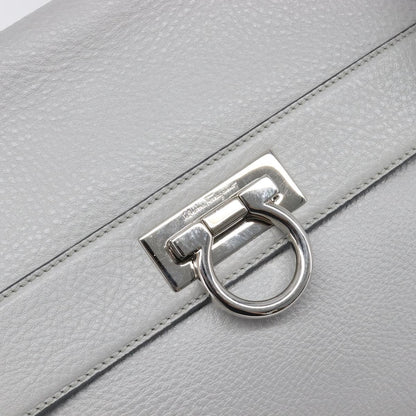Salvatore Ferragamo Sofia Satchel Leather, Gray, Leather, Handbag