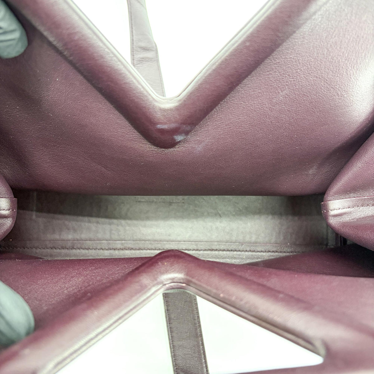 Bottega Veneta Point Leather, Purple, Leather, Shoulder Bag