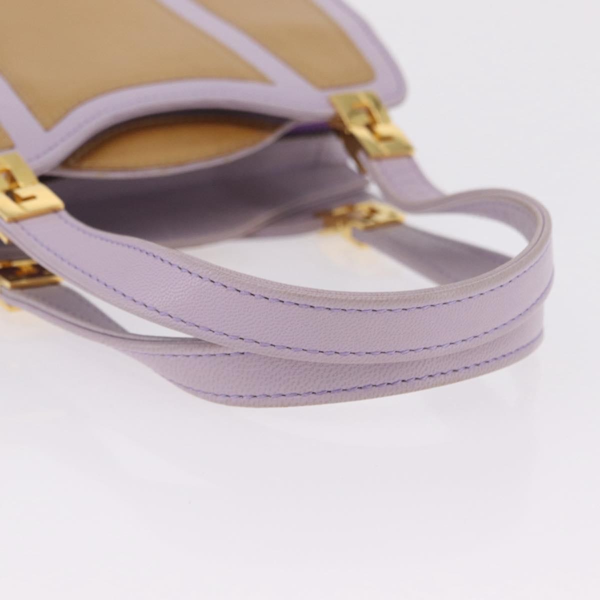 Fendi Handbag cuir, Purple, Leather, Handbag