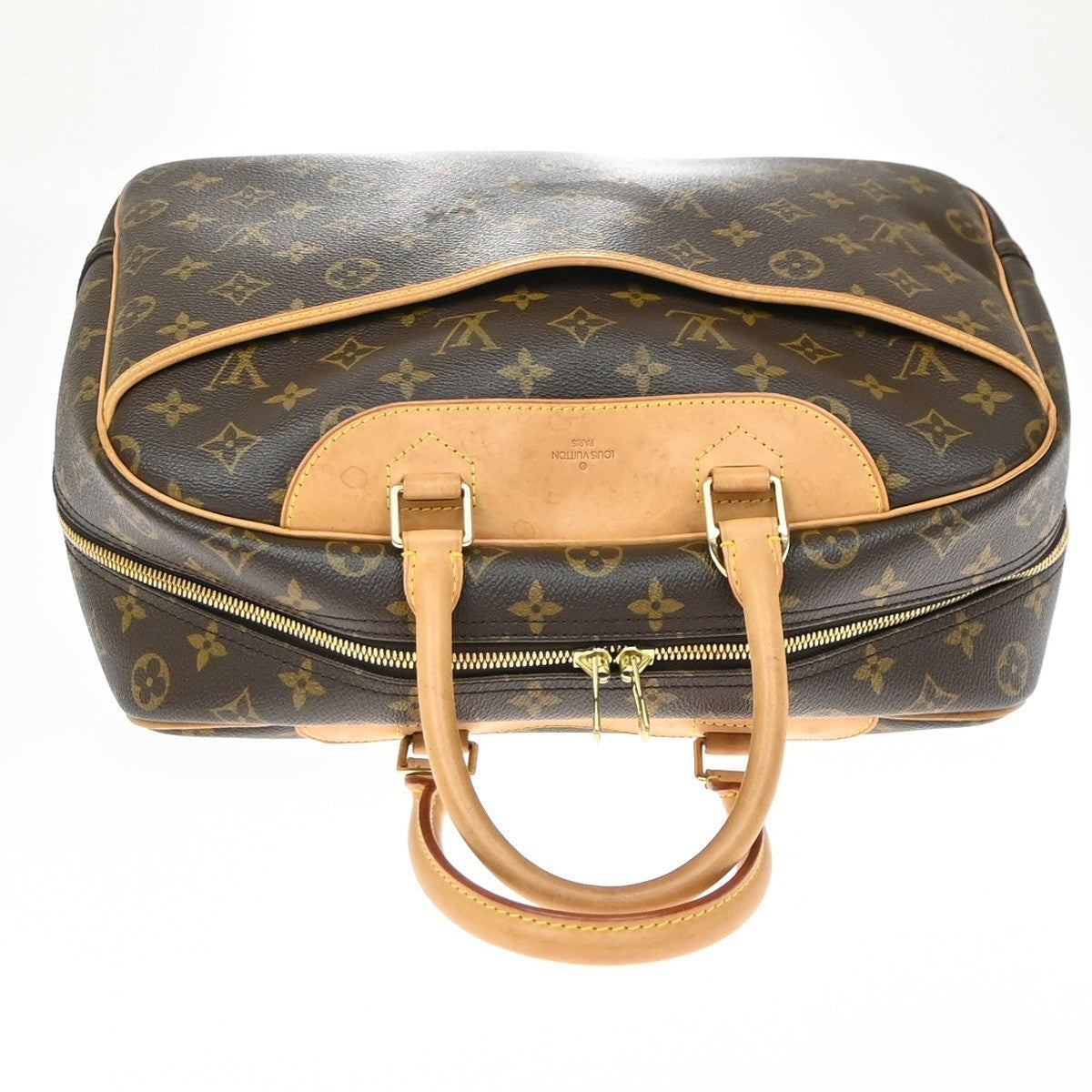 Louis Vuitton Deauville Monogram, Brown, Canvas, Handbag
