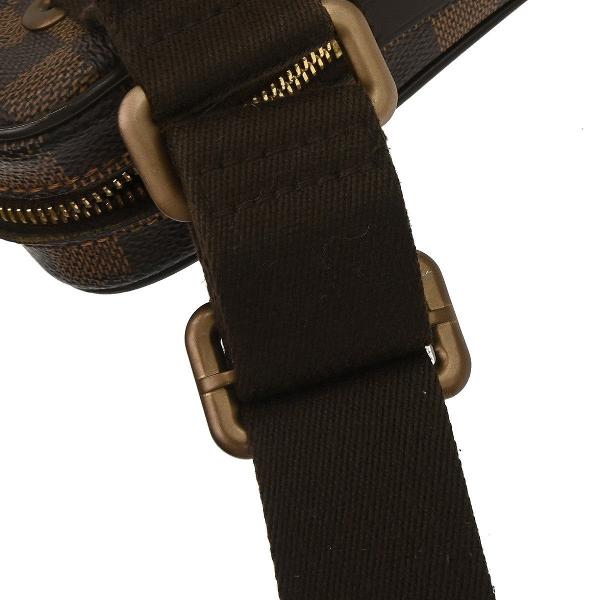 Louis Vuitton Brooklyn Bum Damier Ebene, Brown, Canvas, Clutch