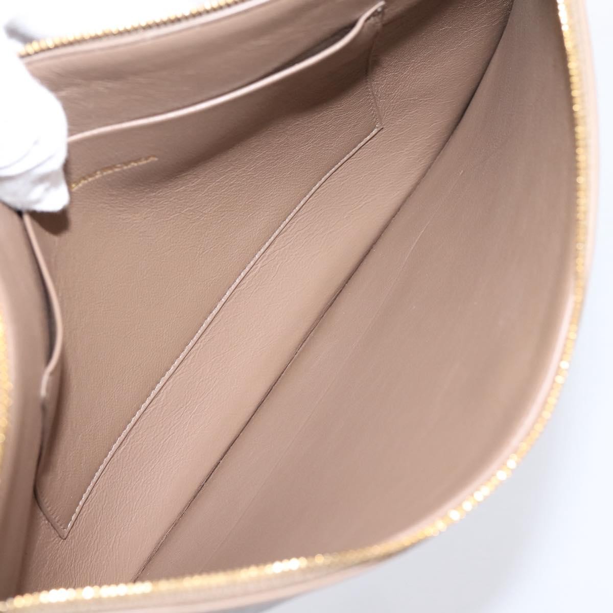 Balenciaga Signature Pouch Monogram PVC Leather, Beige, PVC, Clutch