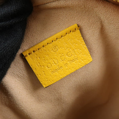 Gucci Ophidia Round Flora GG Coated Canvas, Yellow, Leather, Shoulder Bag