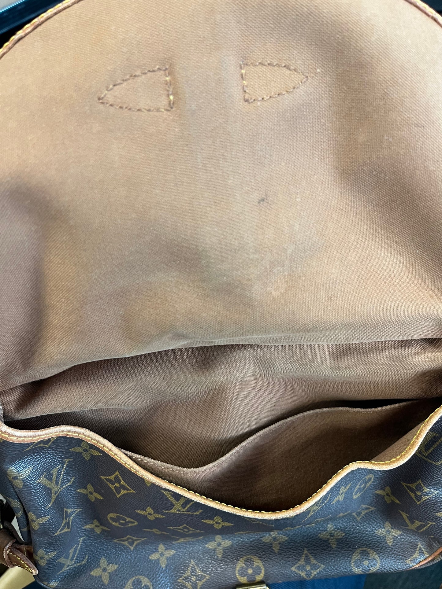 Louis Vuitton Saumur Monogram Canvas, Brown, Canvas, Shoulder Bag