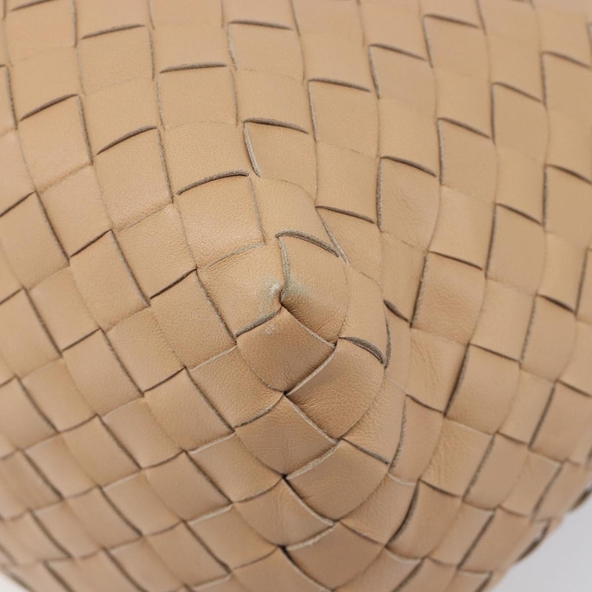 Bottega Veneta Garda Intrecciato Nappa, Beige, Leather, Handbag