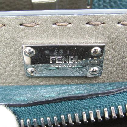 Fendi Monster Selleria Peekaboo Leather, Green, Leather, Handbag