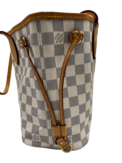Louis Vuitton Neverfull Tote Damier, White, Canvas, Handbag