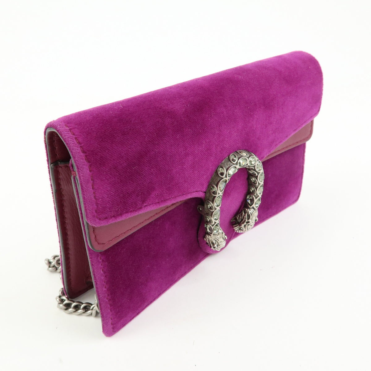 Gucci Dionysus Velvet, Purple, Velvet, Handbag