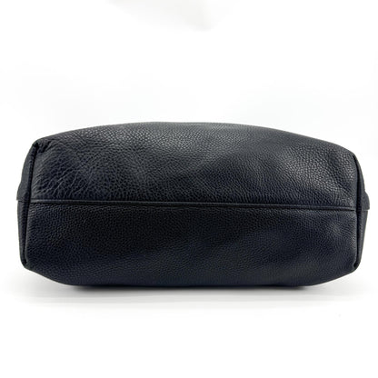 Prada Vitello Daino Leather, Black, Leather, Shoulder Bag