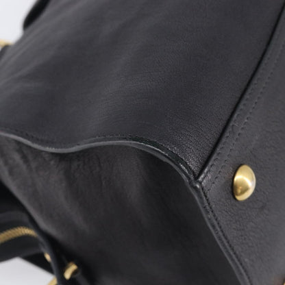Saint Laurent Classic Y Cabas Leather, Black, Leather, Tote Bag