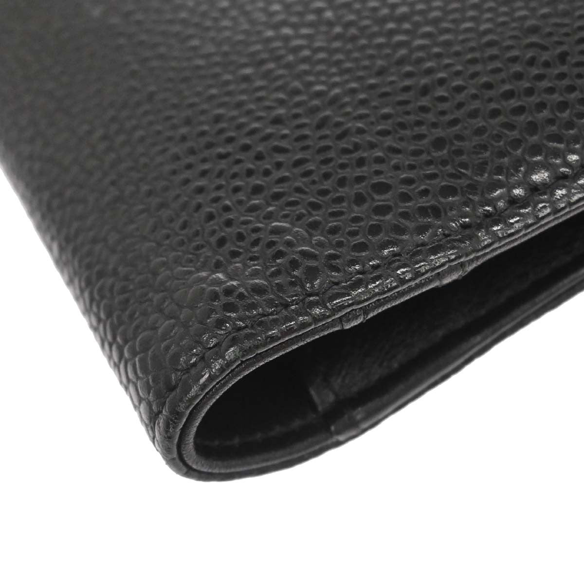 Chanel CHANEL V Stitch Chevron Long Bifold Wallet Pink Chevron, Black, Calfskin, Wallet