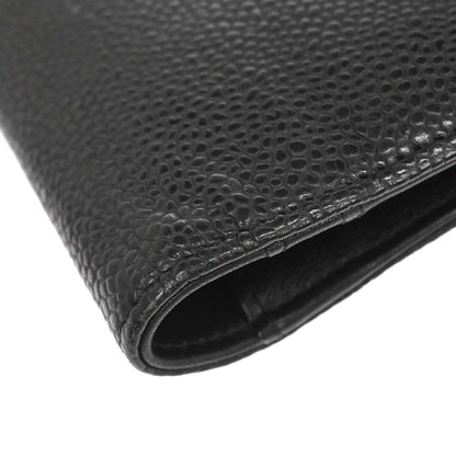 Chanel CHANEL V Stitch Chevron Long Bifold Wallet Pink Chevron, Black, Calfskin, Wallet