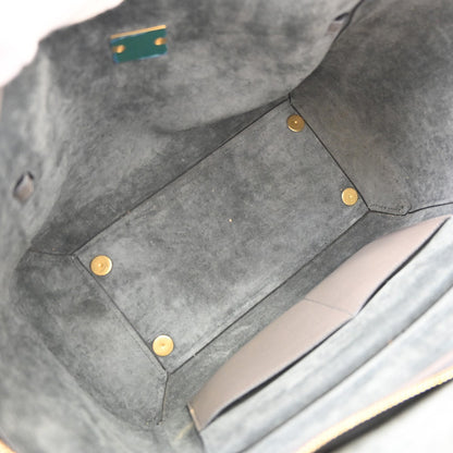 Celine Belt Leather, Gray, Leather, Handbag