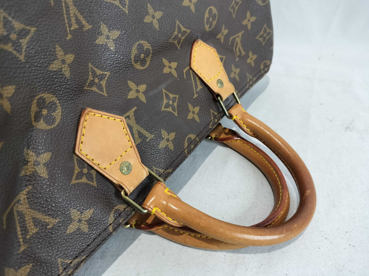 Louis Vuitton Speedy Monogram Canvas, Brown, Canvas, Handbag