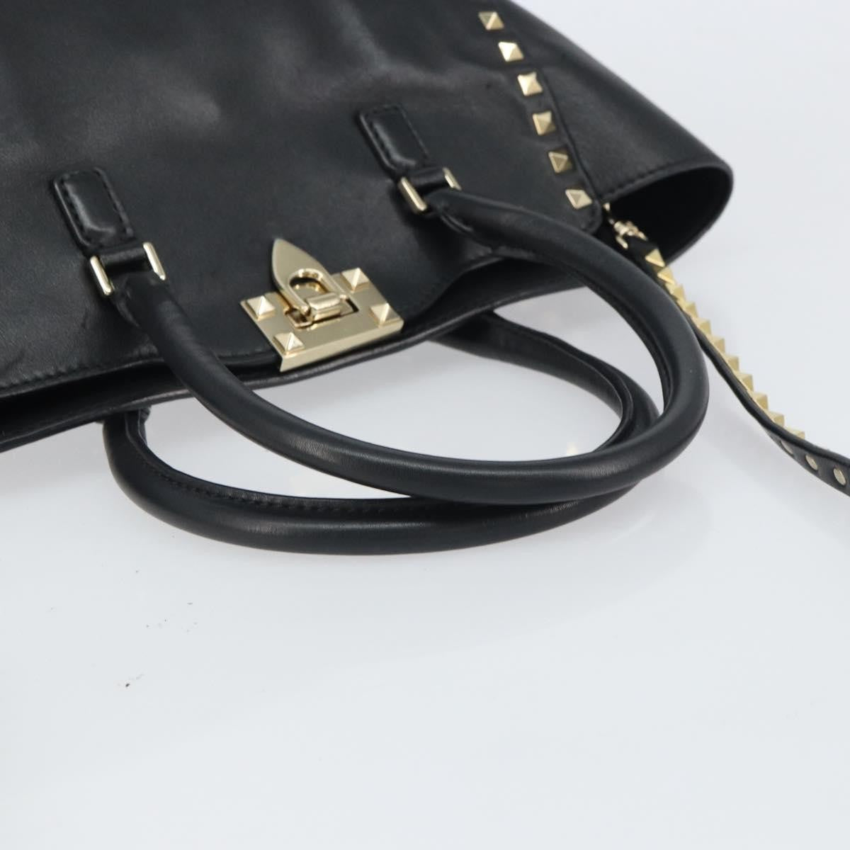 Valentino Garavani Rockstud Tote Soft Leather, Black, Leather, Tote Bag