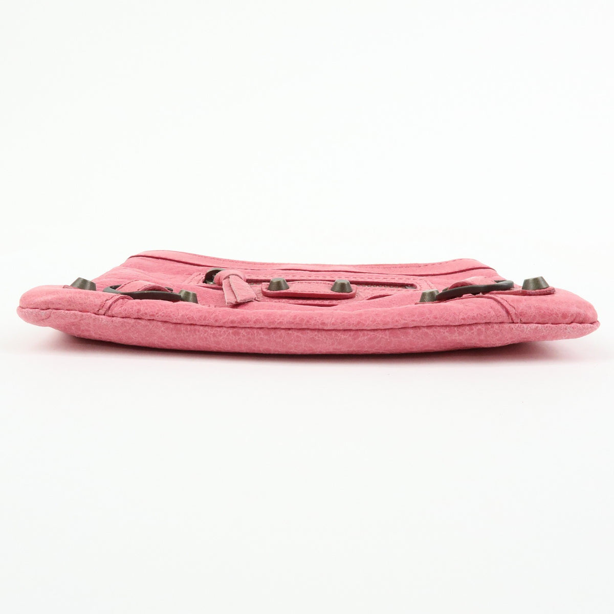 Balenciaga Classic Studs Reporter Leather, Pink, Leather, Crossbody Bag