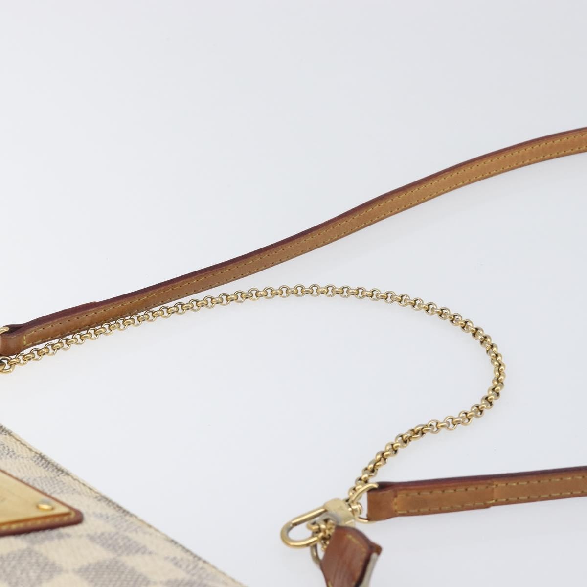 Louis Vuitton Eva Damier, White, Canvas, Handbag