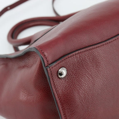Prada Double Zip Lux Saffiano Leather, Red, Leather, Tote Bag