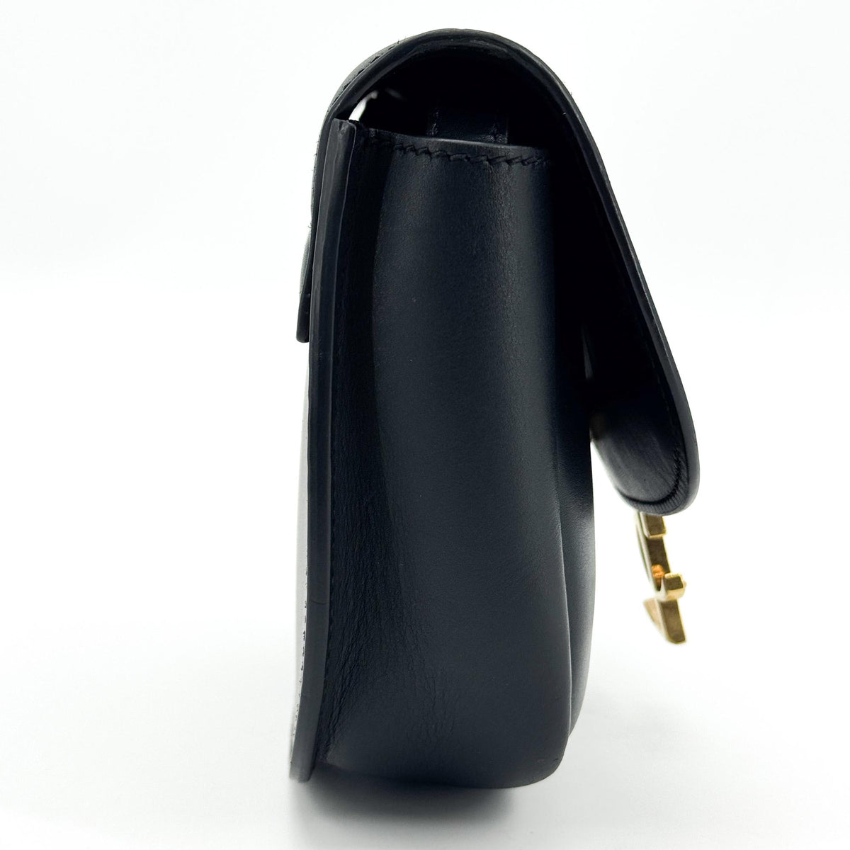 Saint Laurent Kaia Leather, Black, Leather, Shoulder Bag