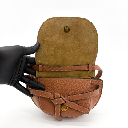 Loewe Gate Leather, Brown, Leather, Shoulder Bag