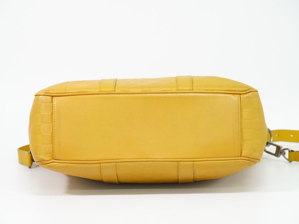 Louis Vuitton Tadao Damier Infini Leather, Yellow, Leather, Handbag