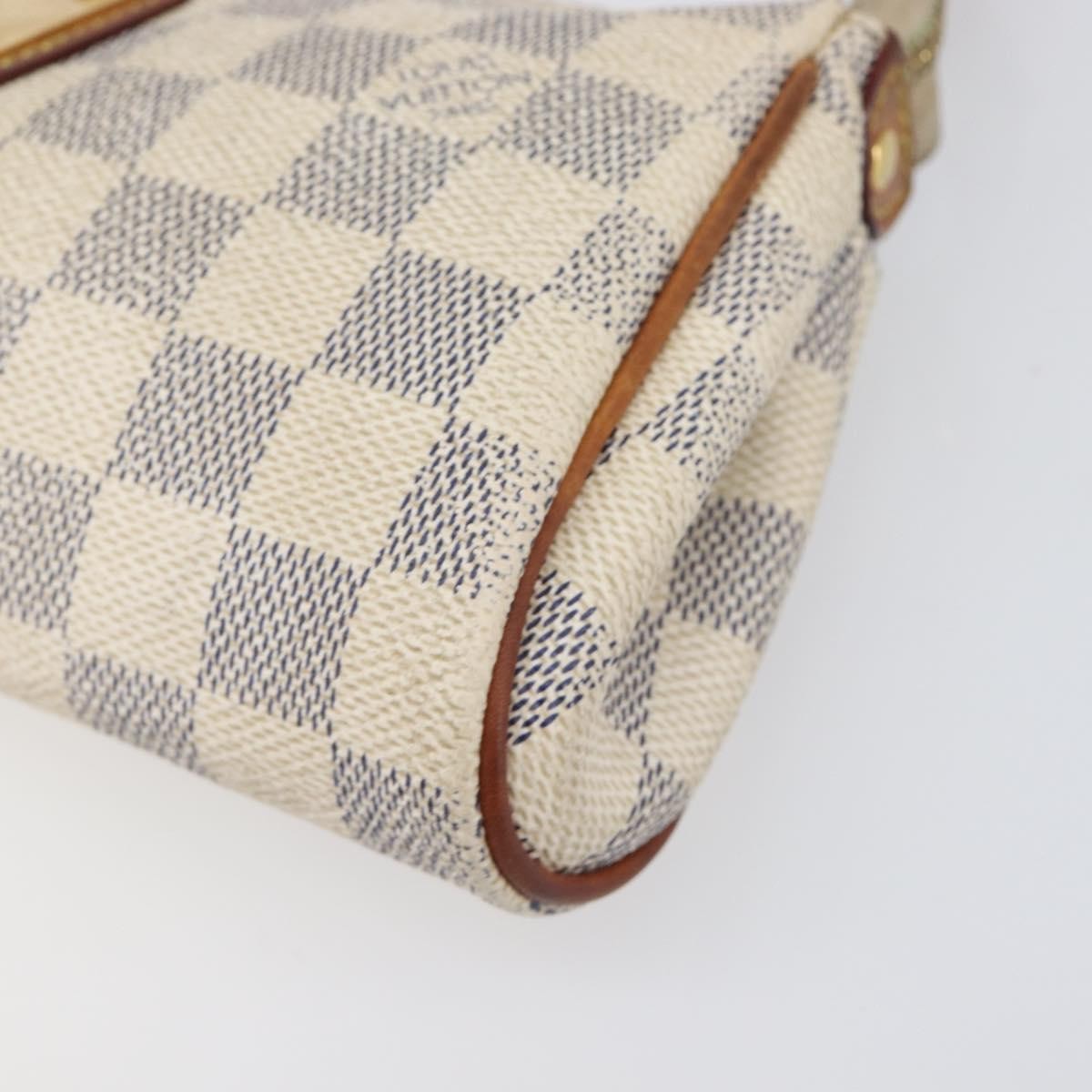 Louis Vuitton Eva Damier, White, Canvas, Handbag
