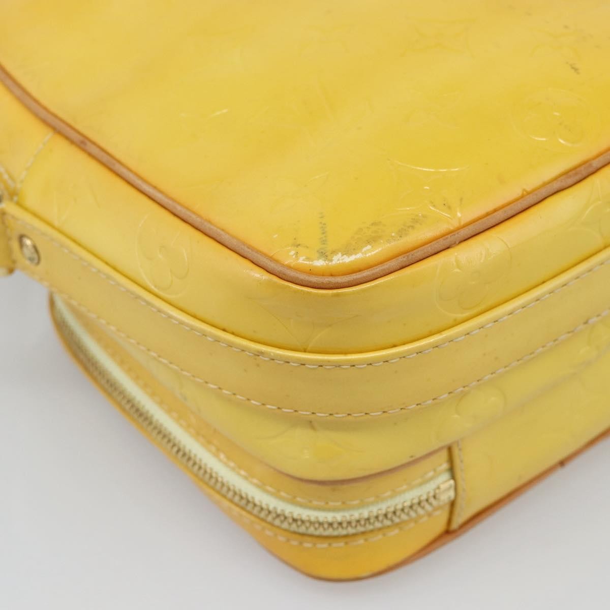 Louis Vuitton Wooster Monogram Vernis, Yellow, Patent Leather, Handbag