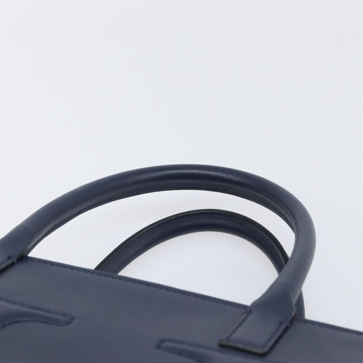 Valentino Garavani VLogo Convertible Shopper Leather, Navy, Leather, Tote Bag