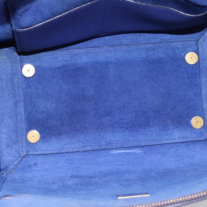 Celine Belt Leather, Blue, Leather, Handbag