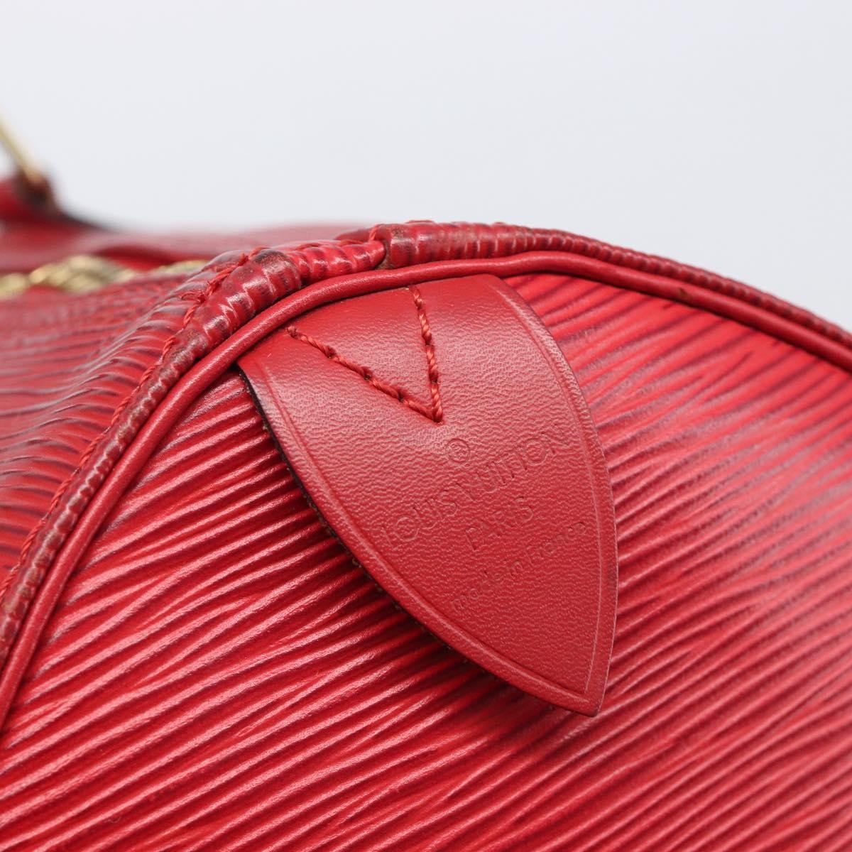 Louis Vuitton Keepall Epi Leather, Red, Leather, Travel Bag