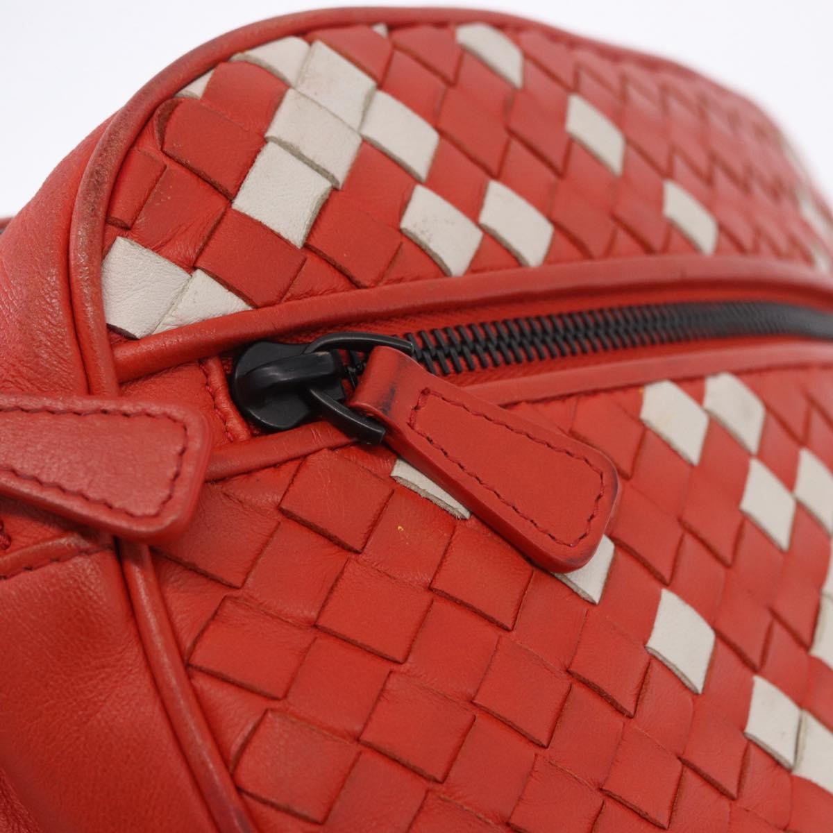 Bottega Veneta Light Waist Intrecciato Leather, Red, Leather, Clutch