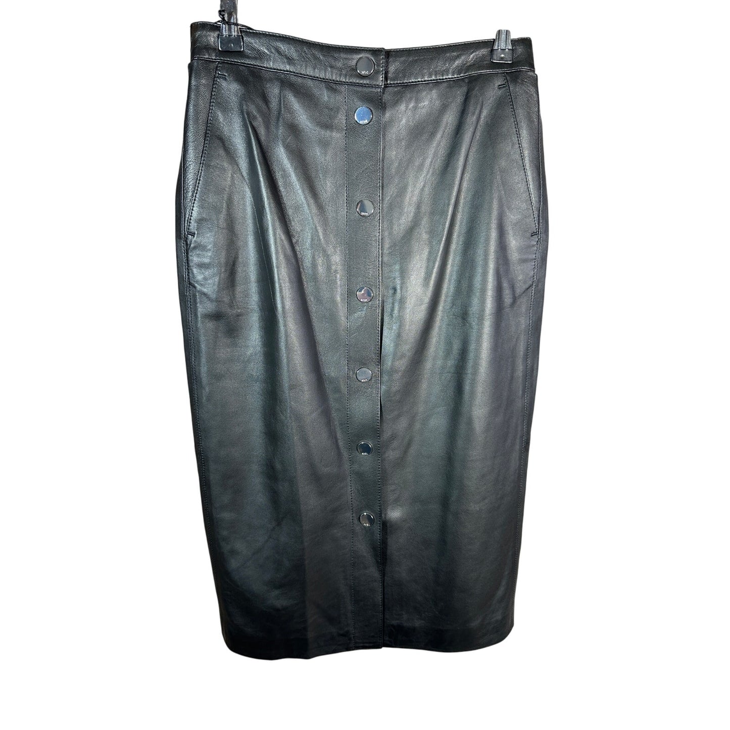 NWT KARL LAGERFELD Leather Midi Skirt