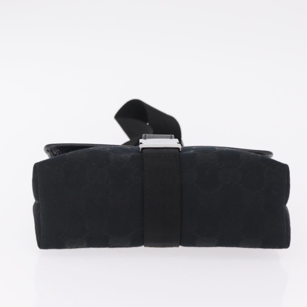Gucci Buckle Waist GG Canvas, Black, Canvas, Handbag