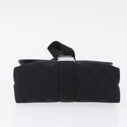 Gucci Buckle Waist GG Canvas, Black, Canvas, Handbag