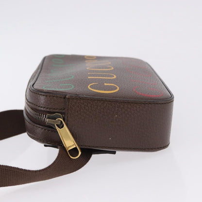 Gucci Aria 100th Anniversary Belt Printed Leather, Brown, Leather, Clutch