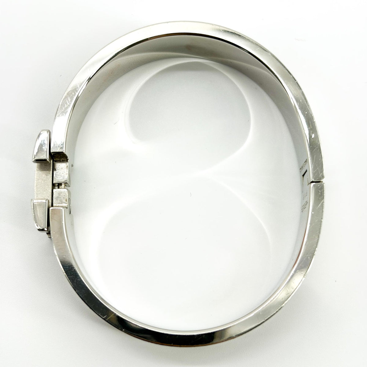 Hermes Clic H Enamel, Brown, Silver, Bracelet