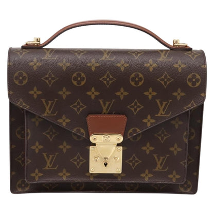 Louis Vuitton Monceau Monogram Canvas, Brown, Canvas, Handbag