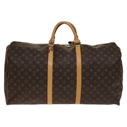 Louis Vuitton Keepall Bag Monogram Canvas, BROWN, CANVAS, Travel bag